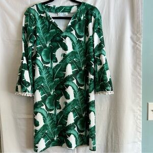 UV 50  Green Leaf Print Dress